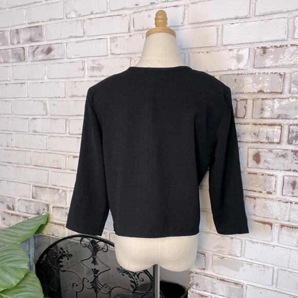 Vintage 90s California Concepts Shell Button Floral Embroidered Blazer Jacket - Picture 7 of 9